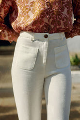 Atlanty - Pantalon large en lin