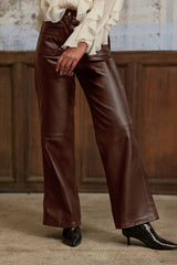 Atlanty - Pantalon large en cuir