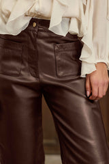 Atlanty - Pantalon large en cuir