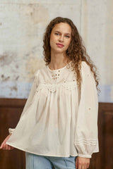 Brany - Blouse brodée