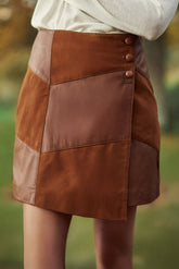 Flavy - Jupe courte en cuir