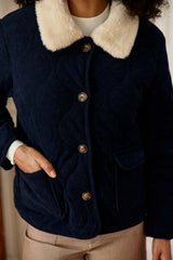 Nattia - Manteau en velours
