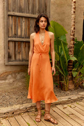 Rennya - Robe midi dos nu