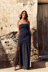 Rosemonde - Robe bustier asymétrique