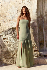 Rosemonde - Robe bustier asymétrique