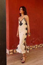 Roy - Robe midi à broderies