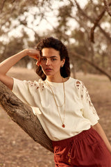 Taisy - T-shirt oversize ajouré