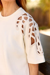 Taisy - T-shirt oversize ajouré