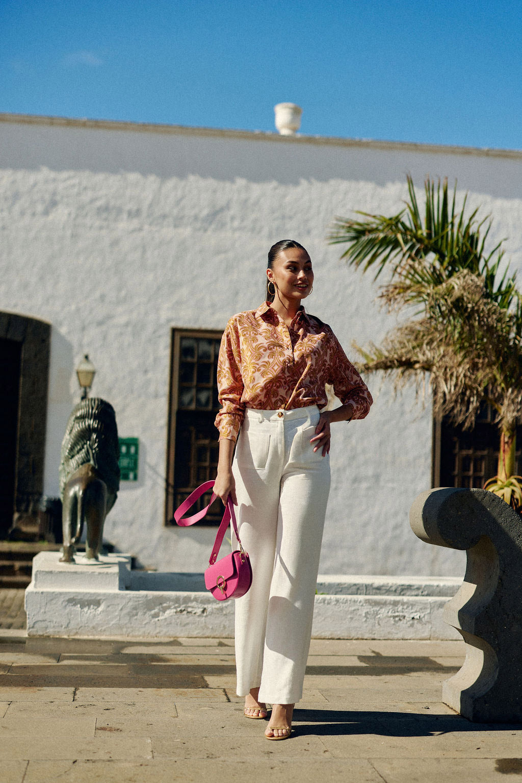 Atlanty - Pantalon large en lin