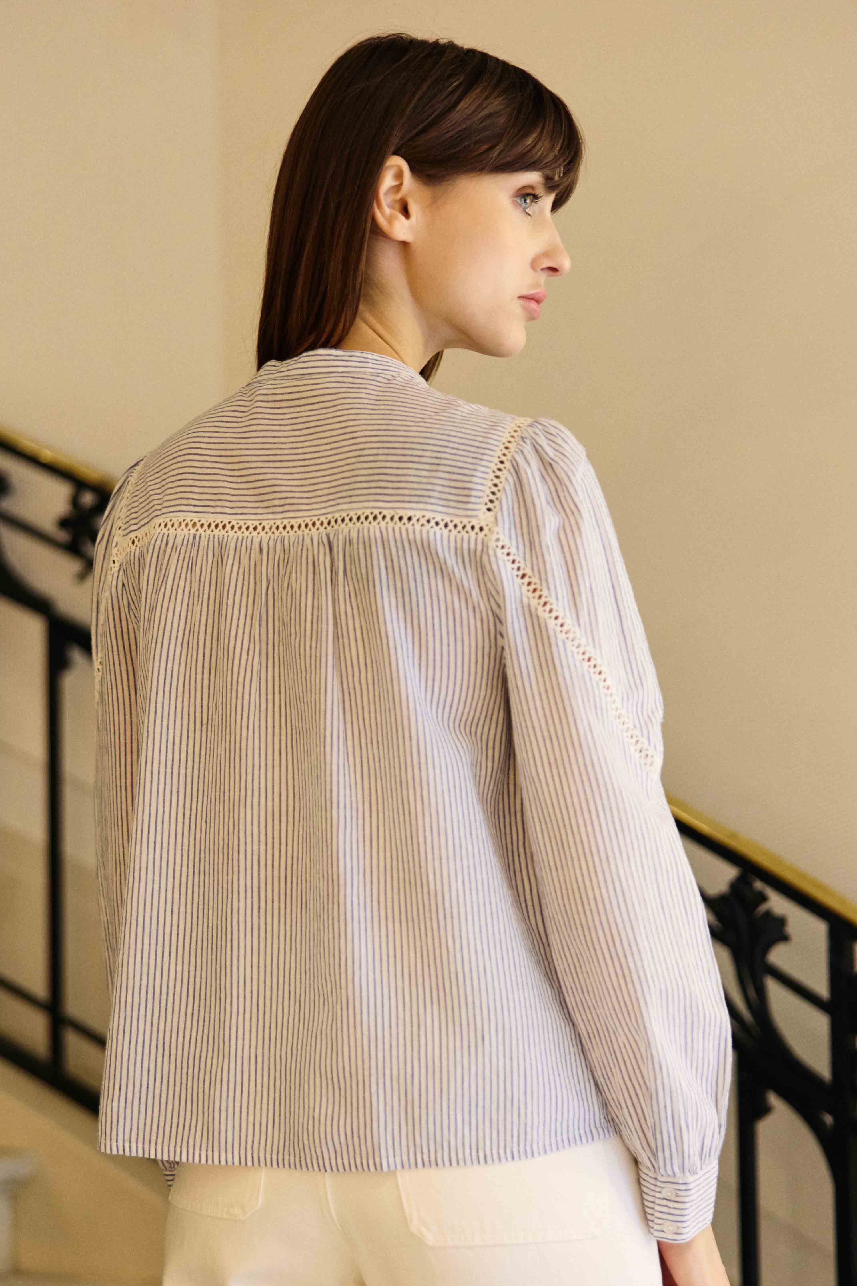 Bayen - Blouse à col mao