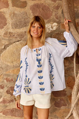 Biha - Blouse ample à broderies