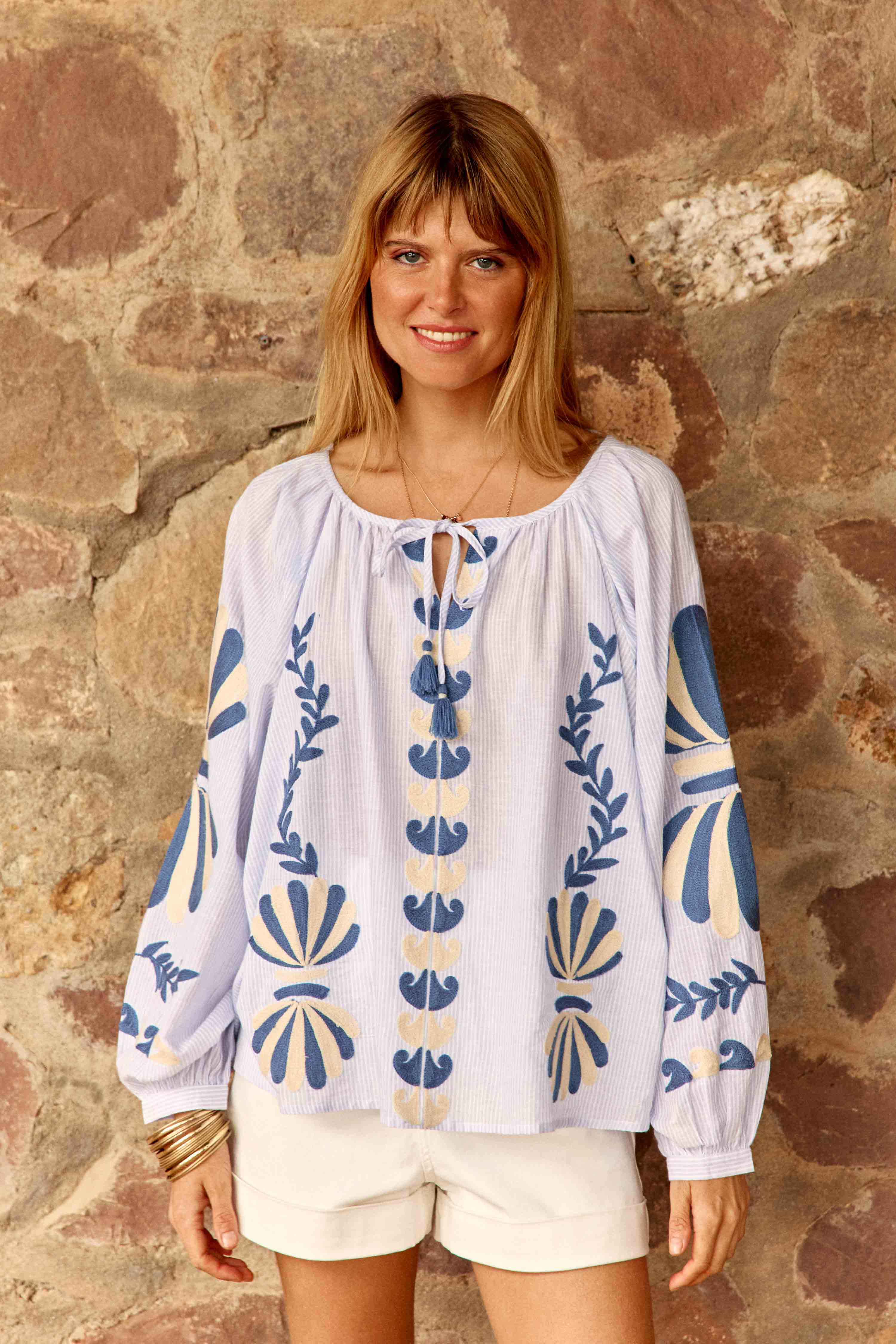 Biha - Blouse ample à broderies
