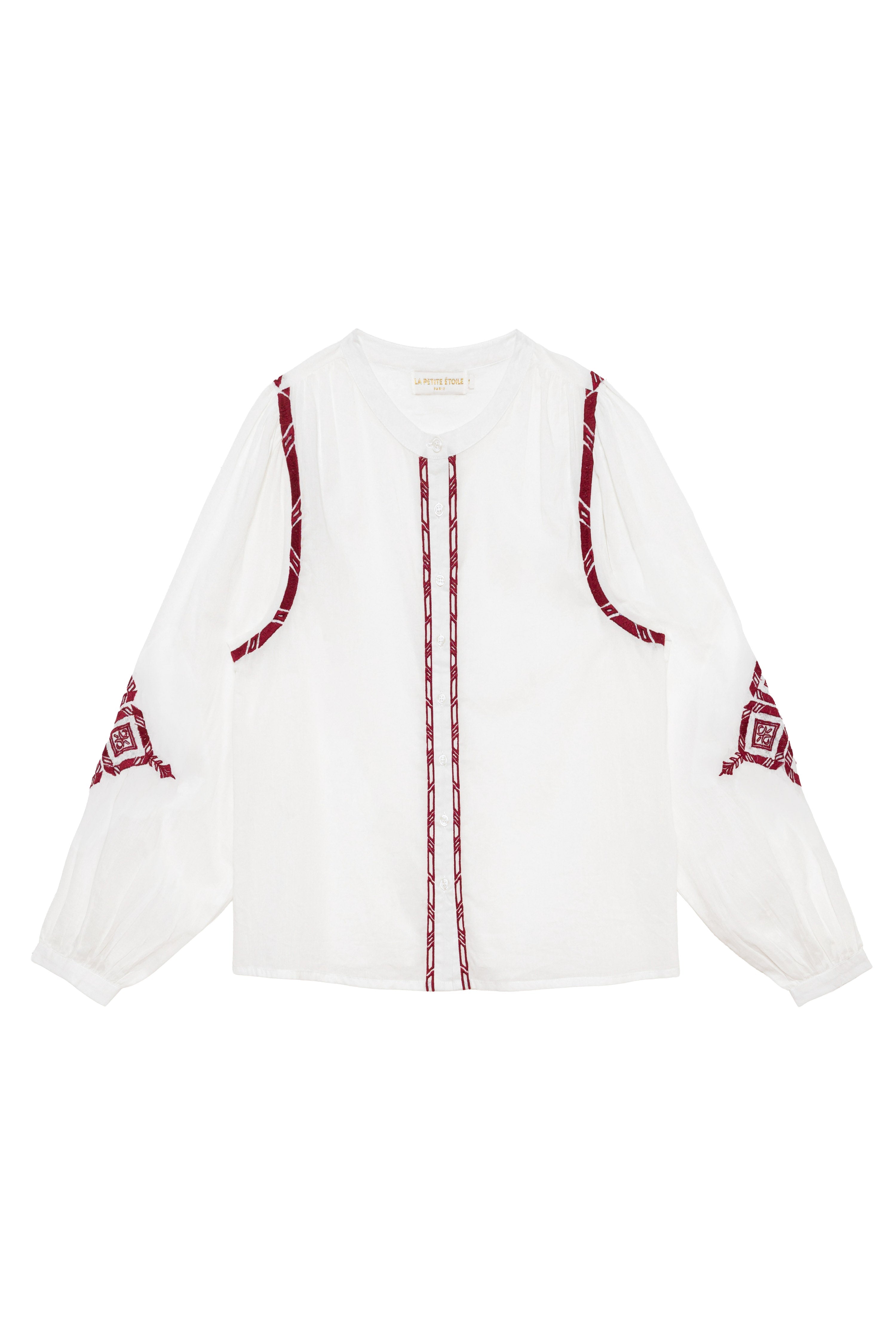 Braya - Blouse droite à broderies