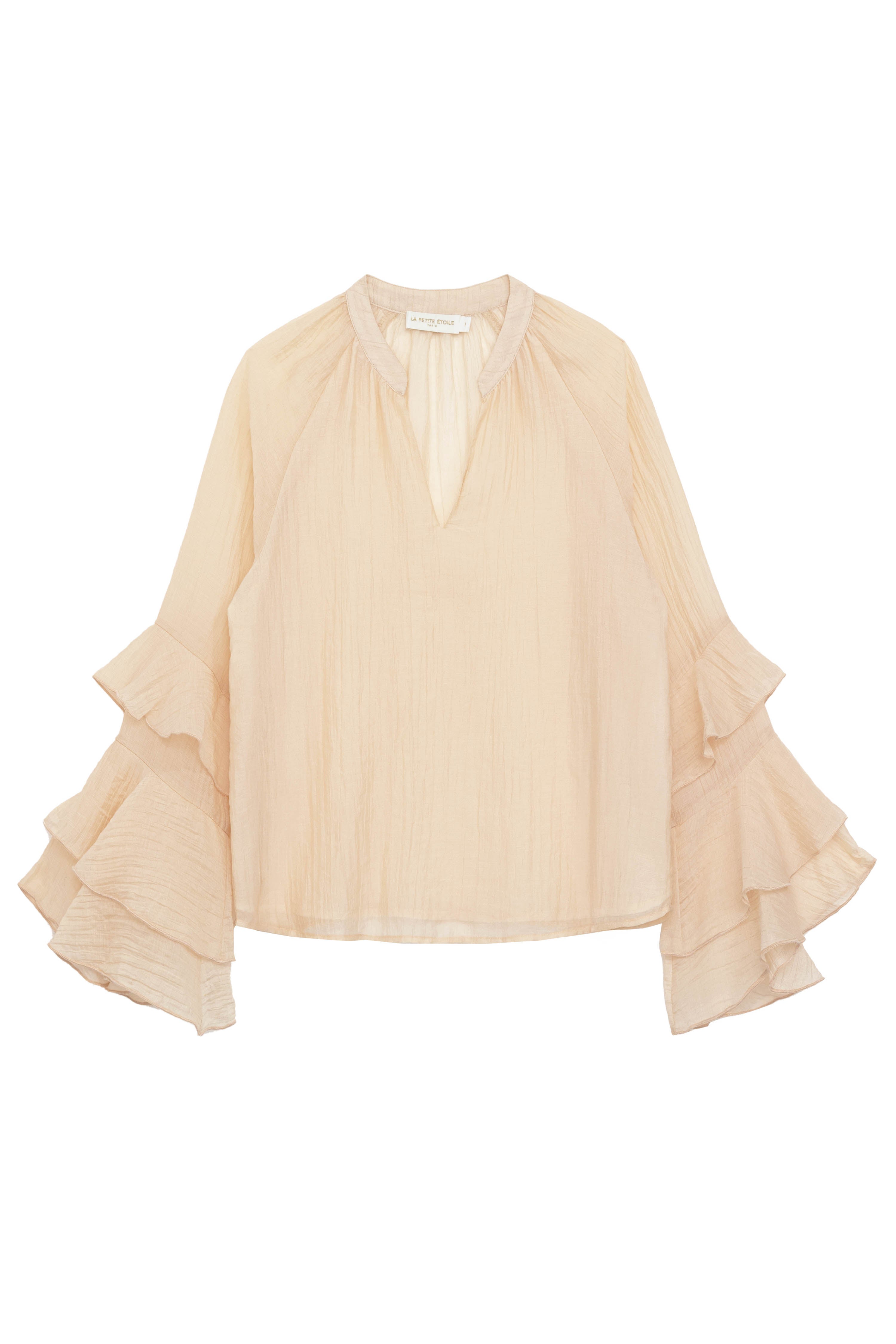 Brieta - Blouse à manches volantées
