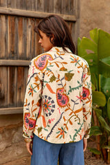 Faulino - Veste droite à broderies