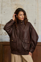 Floy - Veste en cuir oversize