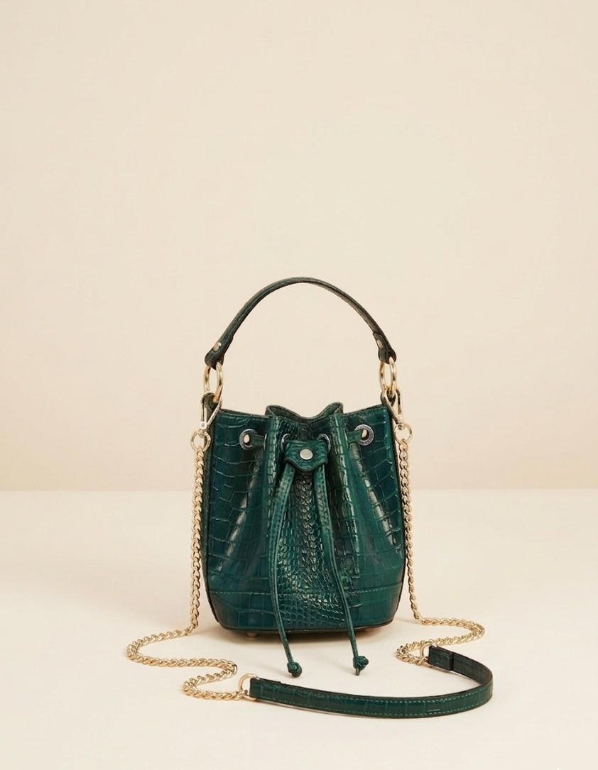 Aimmy - Sac cuir effet croco