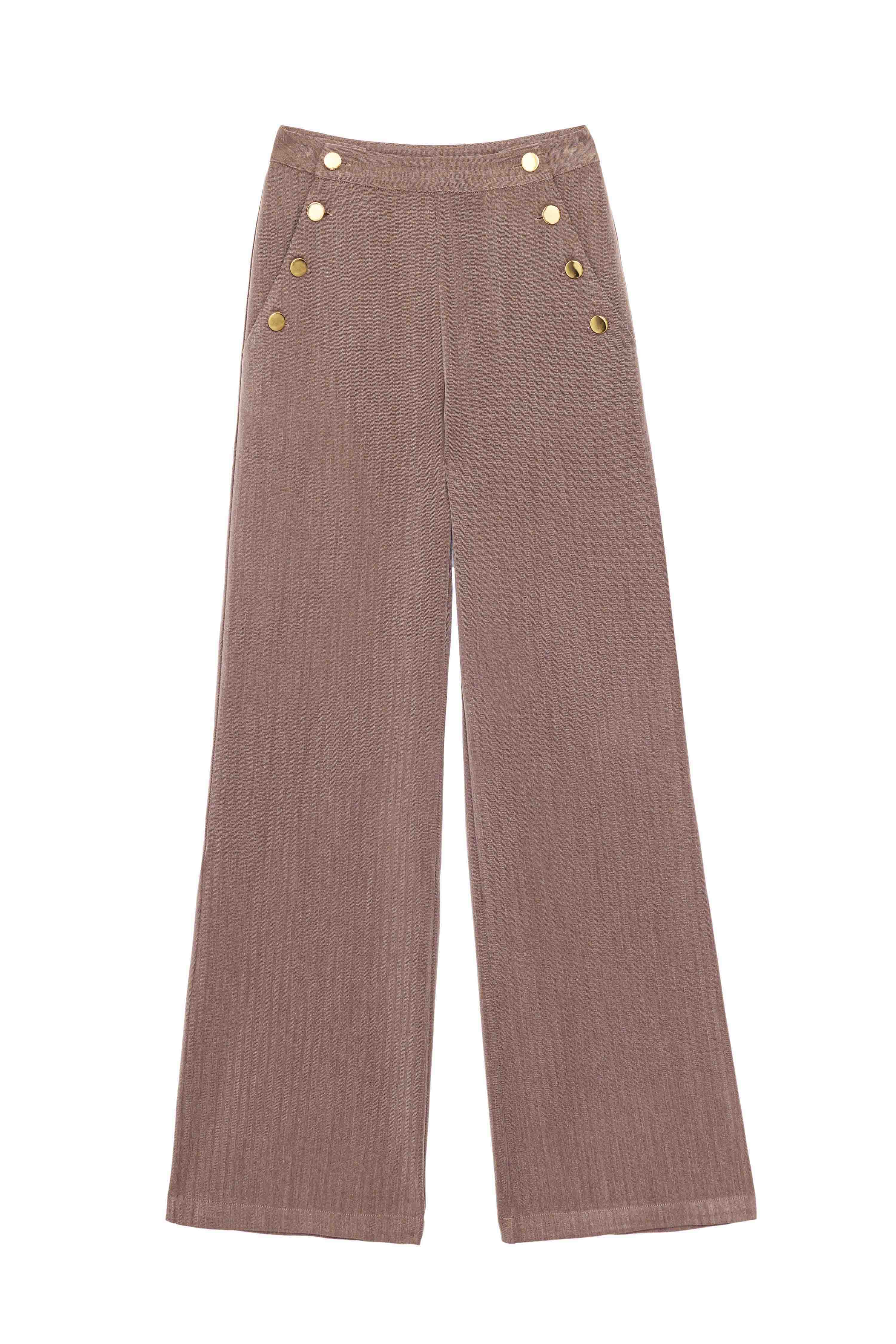 Paddy - Pantalon droit à pont
