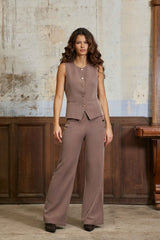 Paddy - Pantalon droit à pont