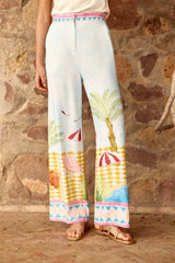 Polia - Pantalon fluide imprimé