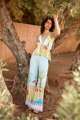 Polia - Pantalon fluide imprimé