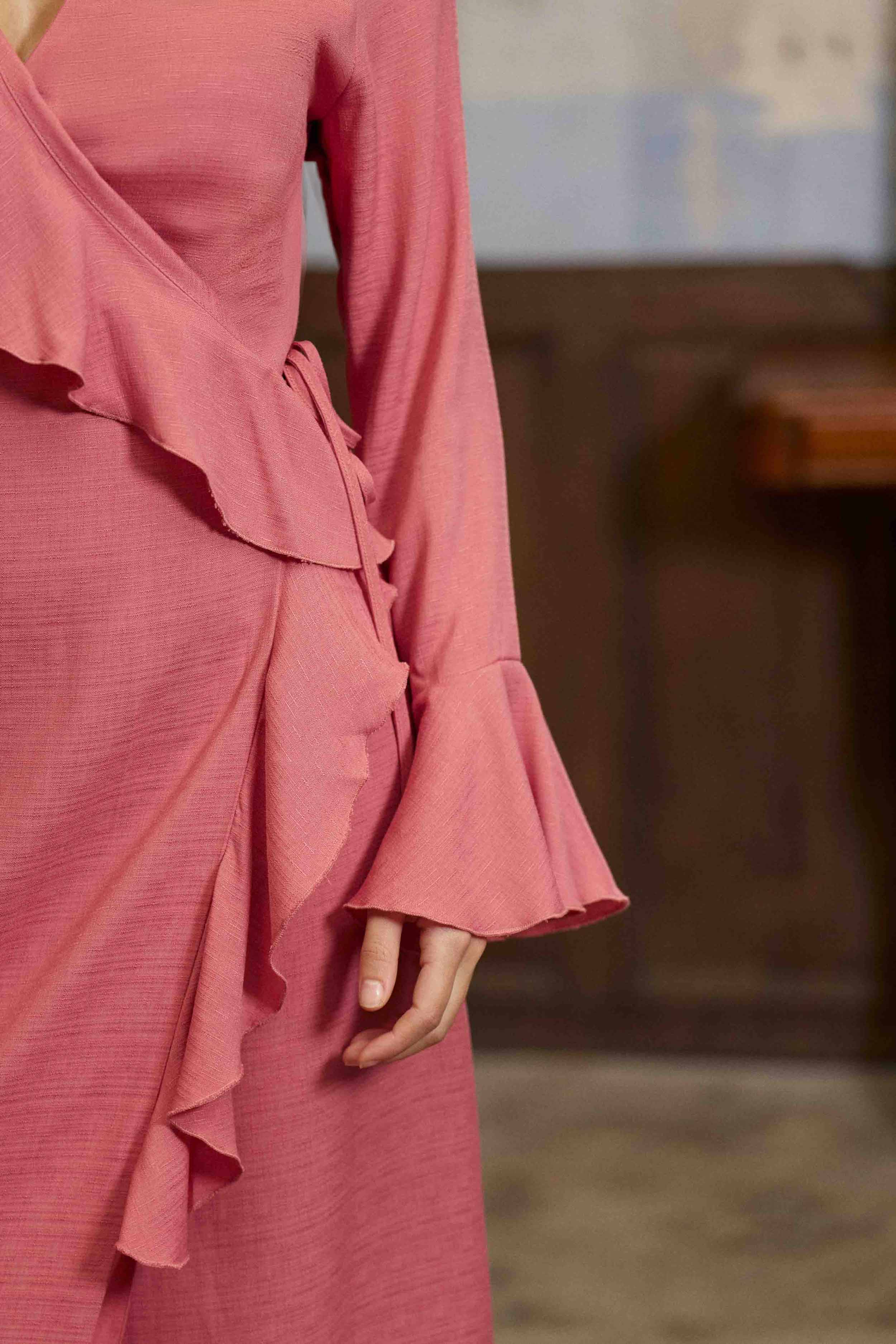 Rosae - Robe midi portefeuille