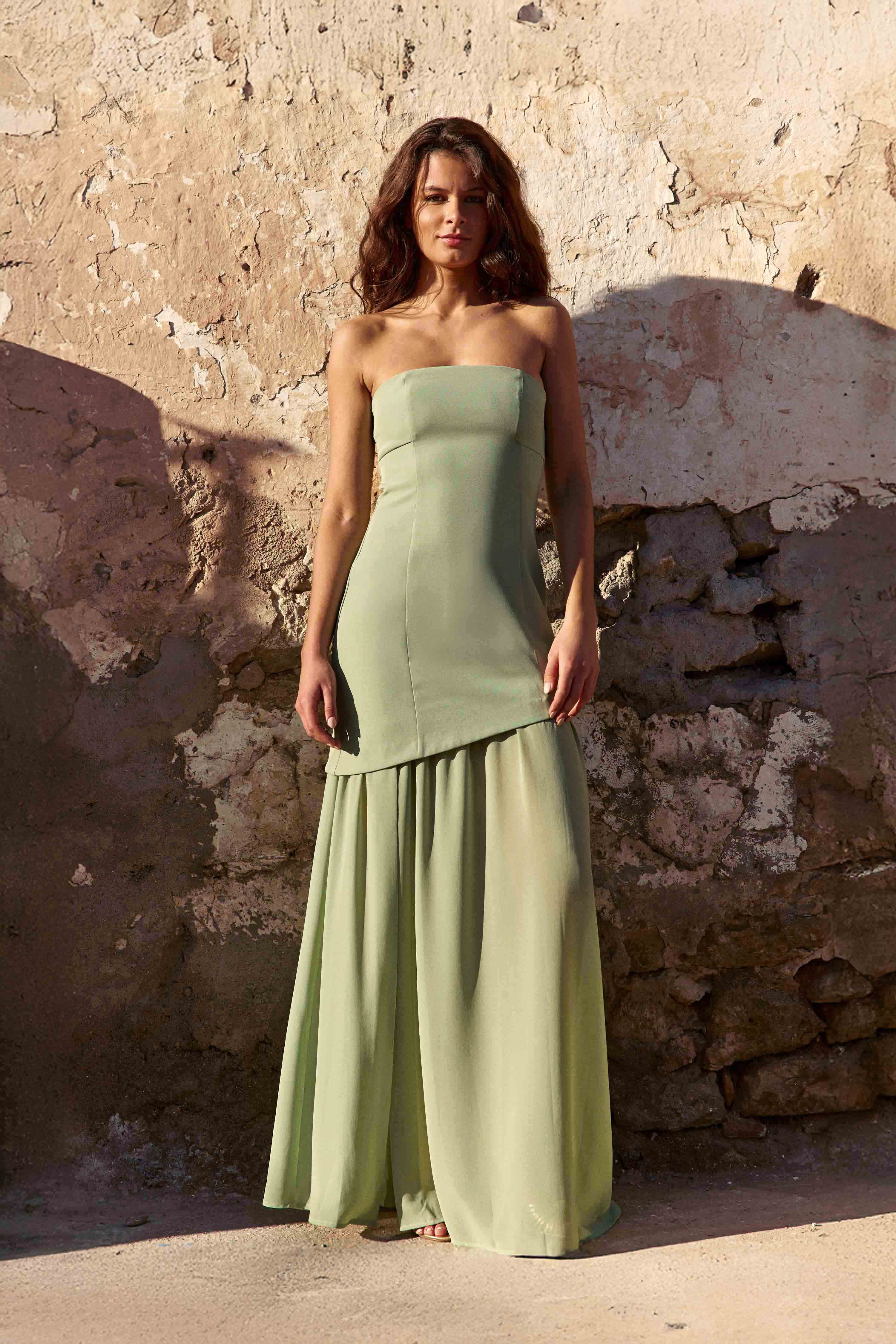 Rosemonde - Robe bustier asymétrique