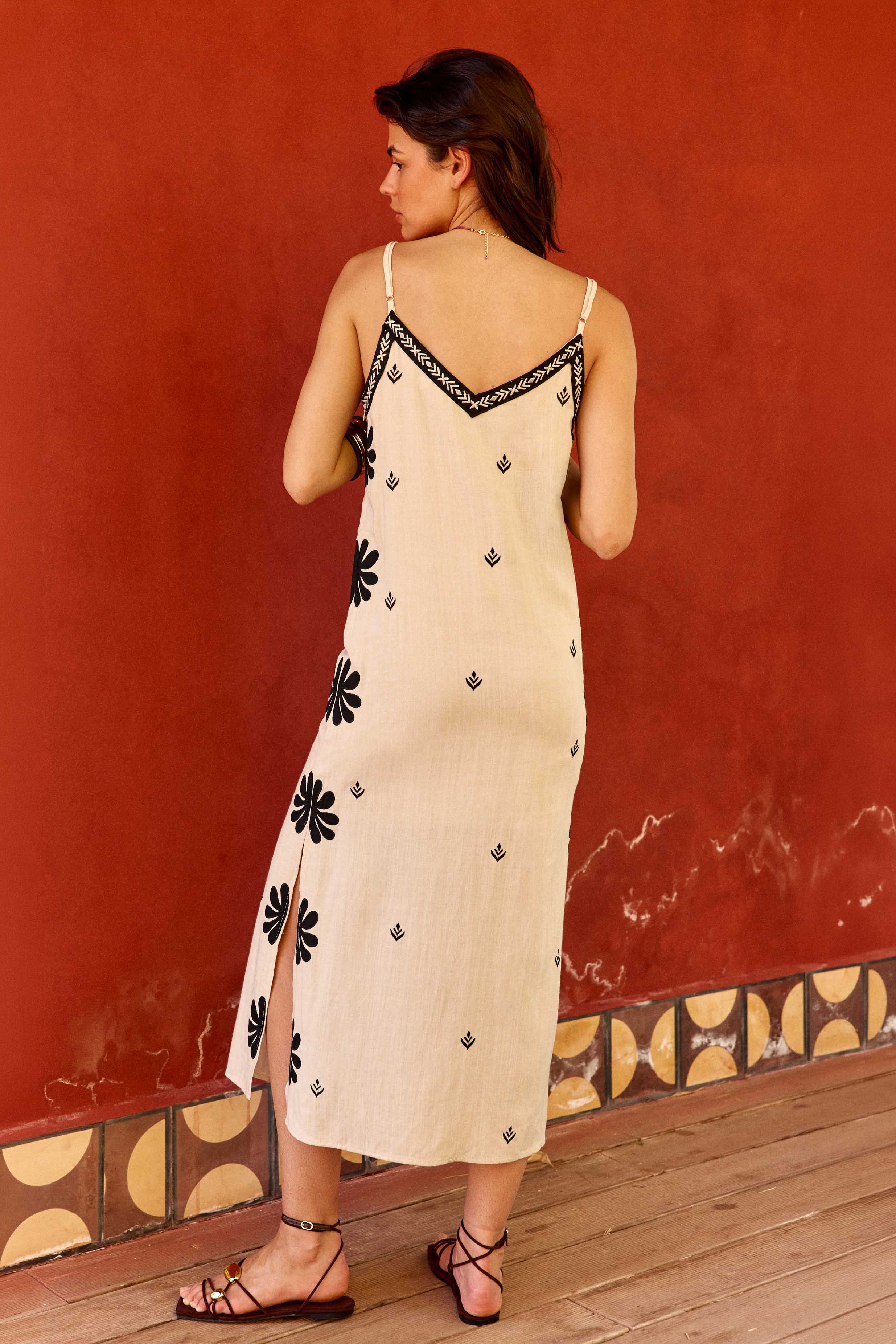 Roy - Robe midi à broderies