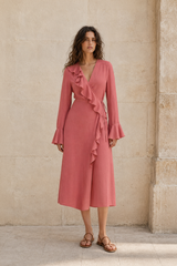 Rosae - Robe midi portefeuille