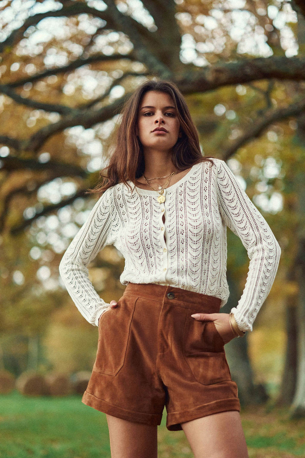 Sidra - Short en cuir