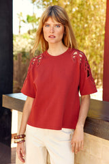 Taisy - T-shirt oversize ajouré