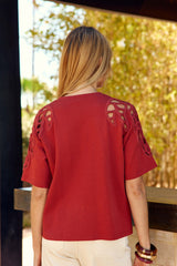 Taisy - T-shirt oversize ajouré