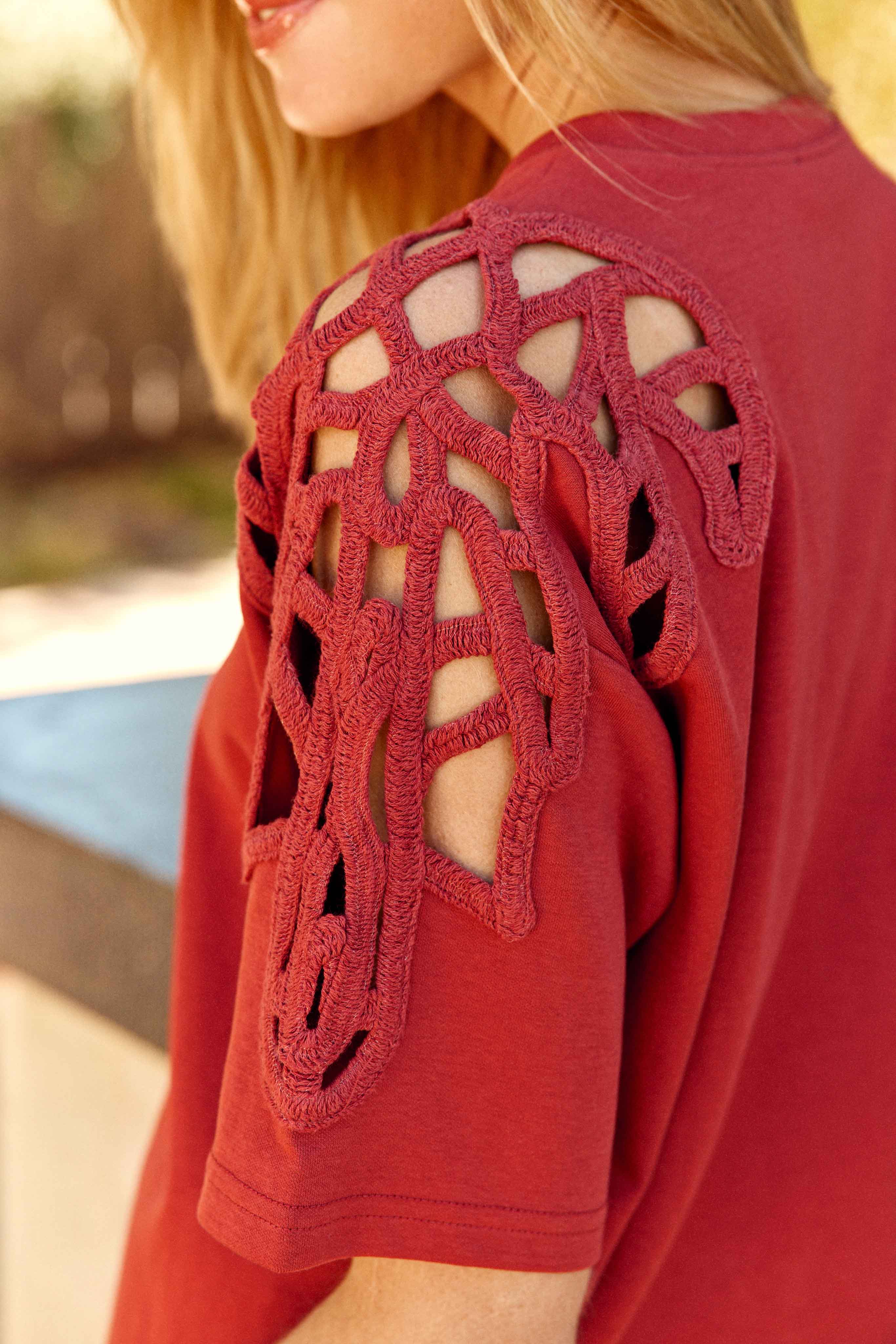 Taisy - T-shirt oversize ajouré