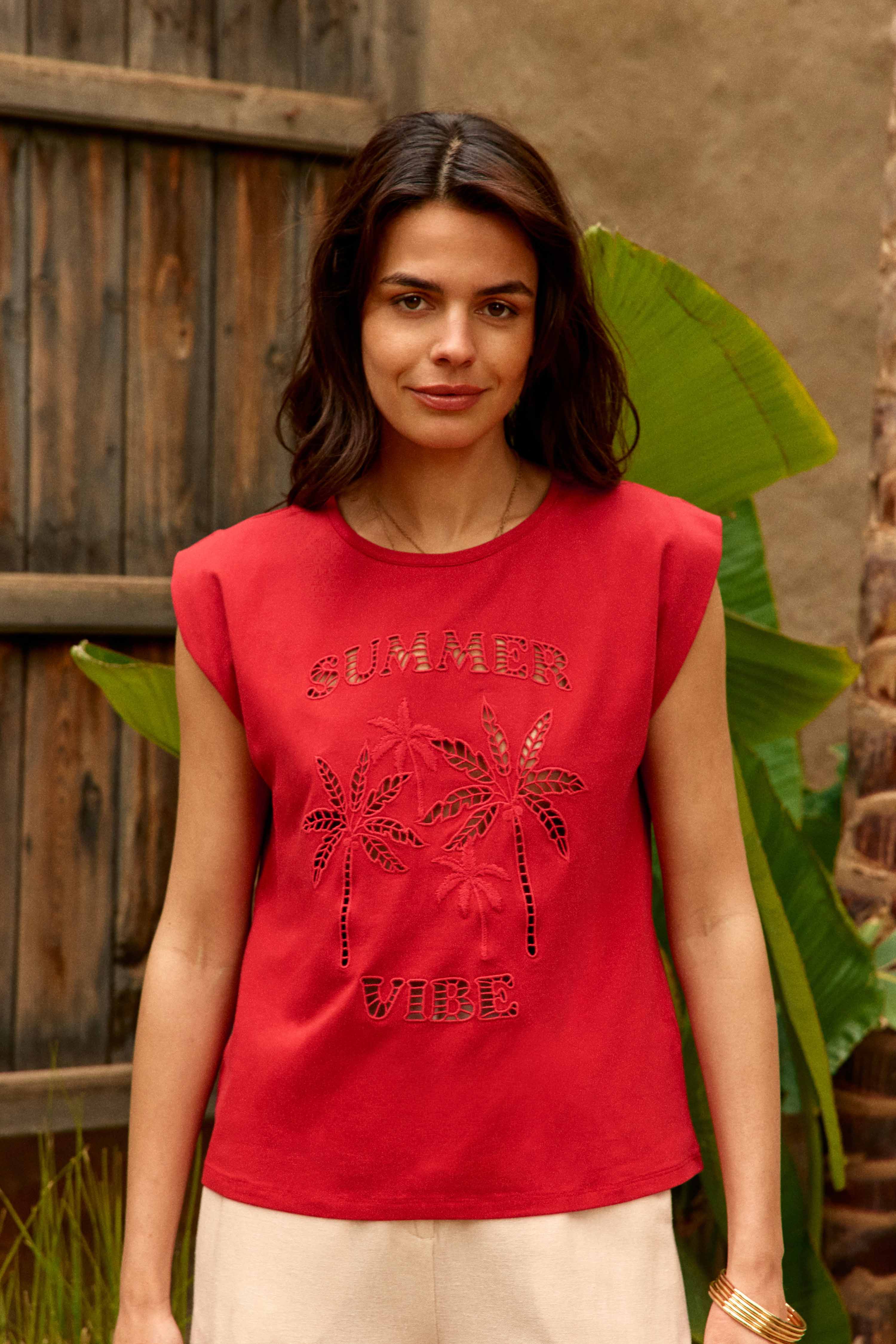 Tim - T-shirt ajouré sans manches