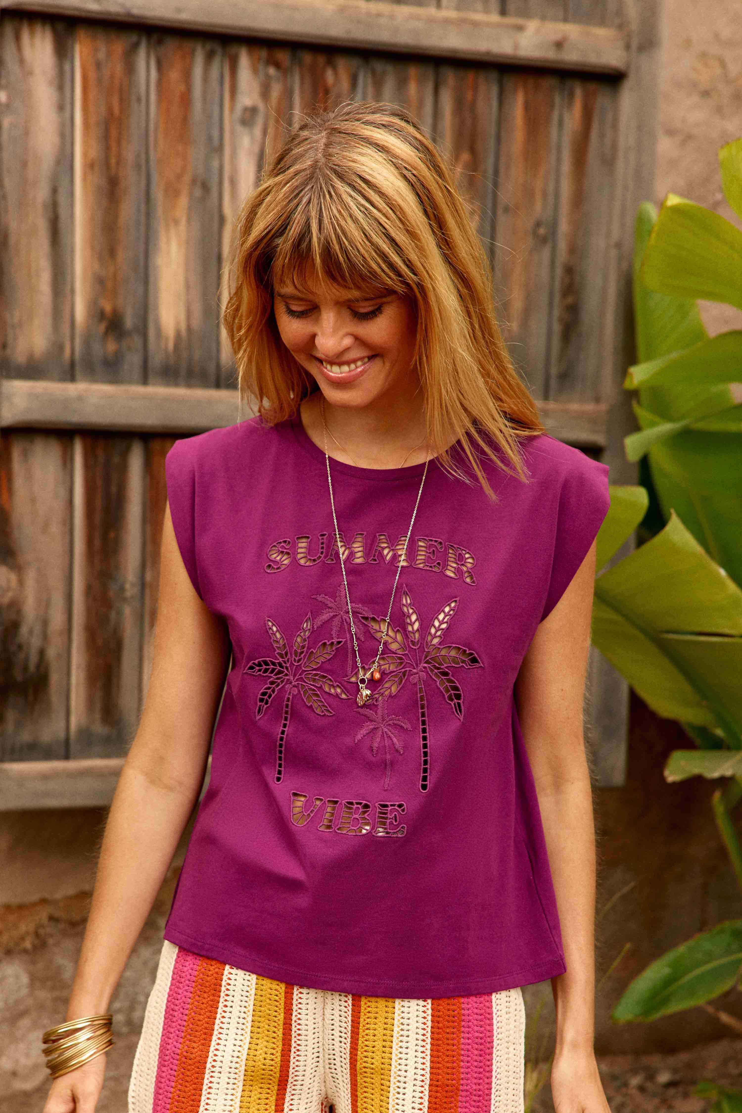 Tim - T-shirt ajouré sans manches