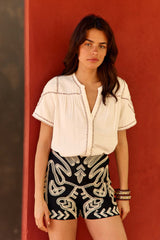 Toan - Blouse évasée à broderies
