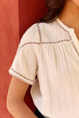 Toan - Blouse évasée à broderies