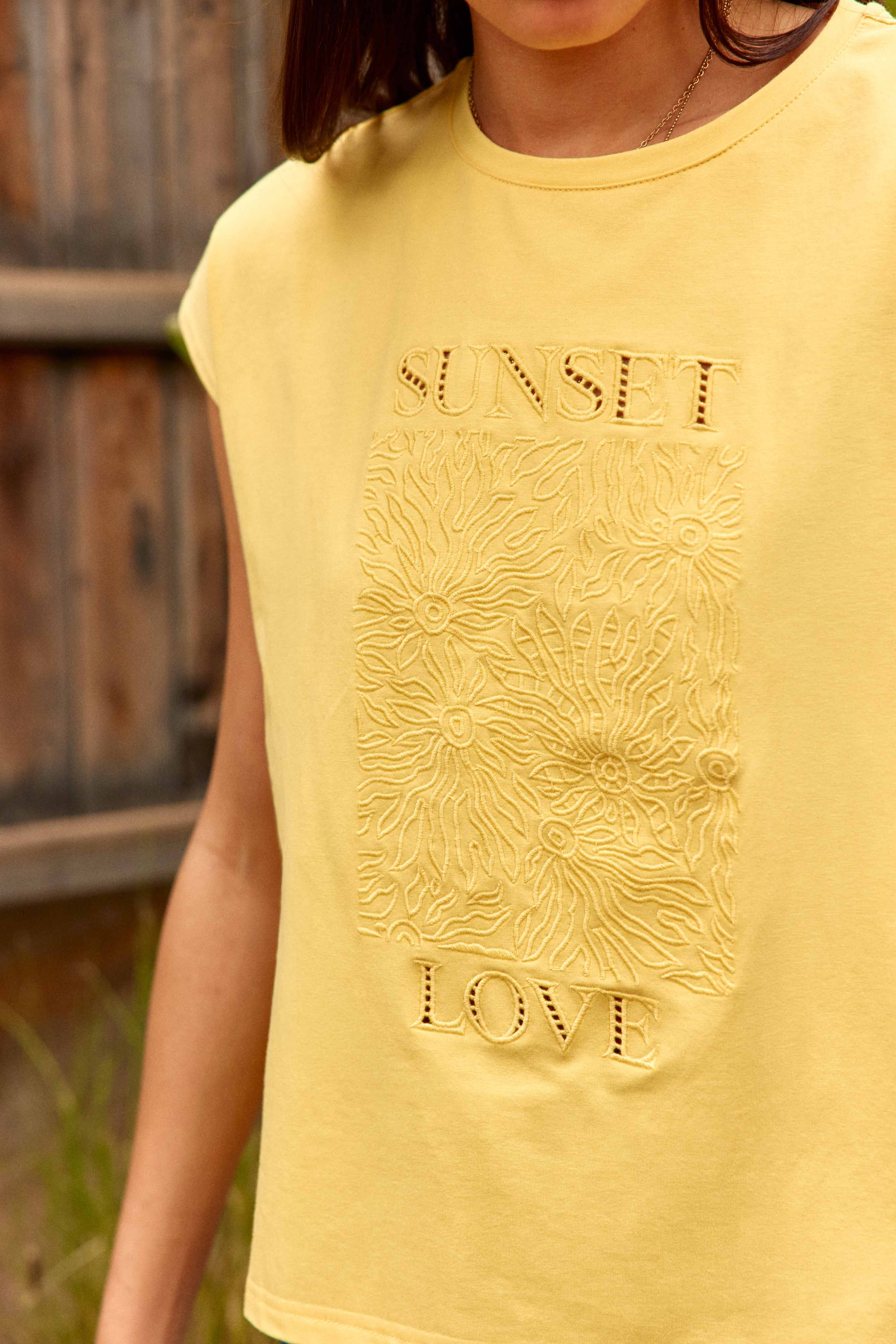 Tunset - T-shirt ample brodé