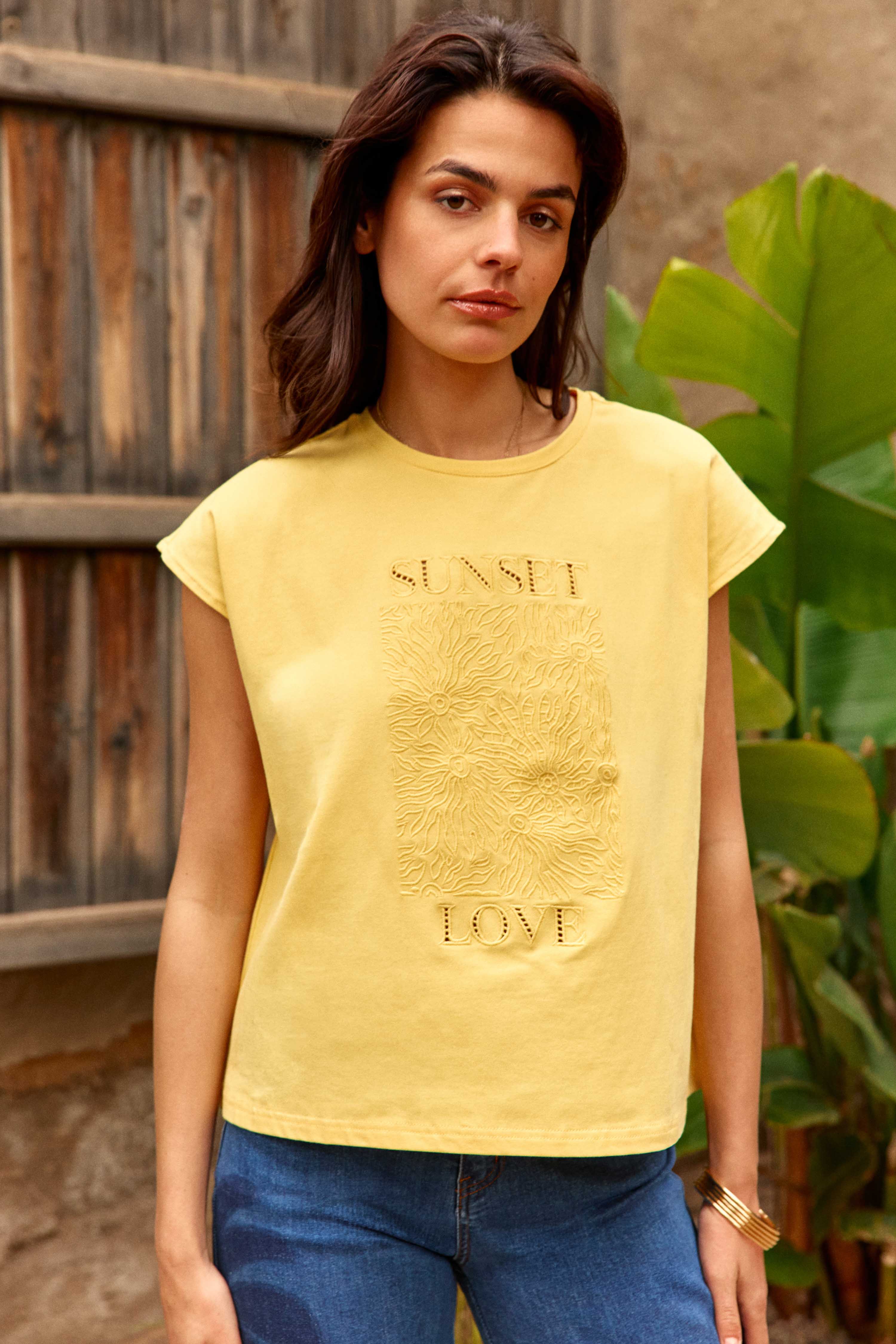 Tunset - T-shirt ample brodé