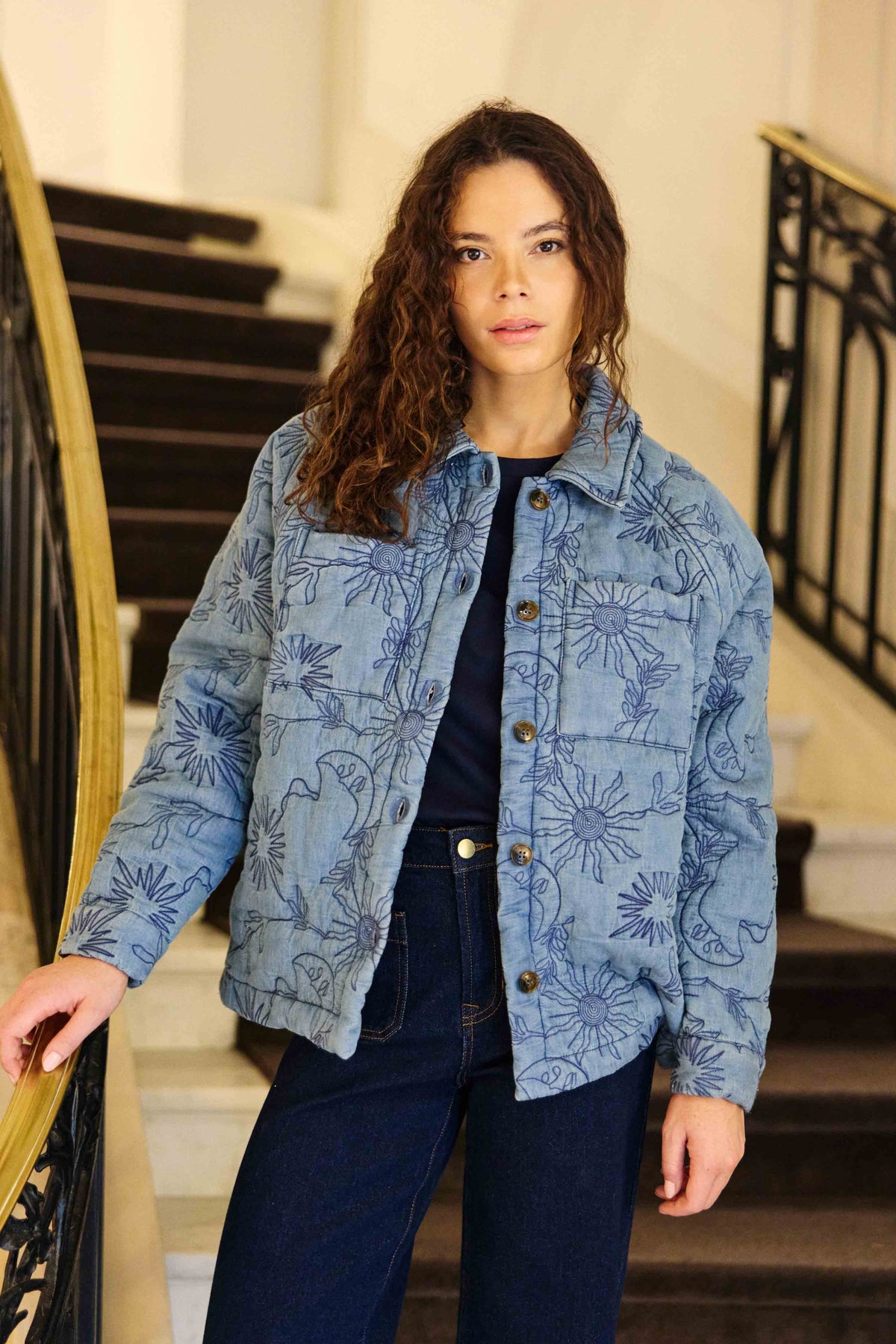Vanda - Veste matelassée brodée