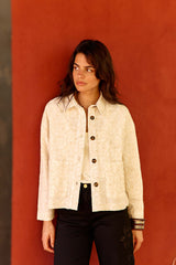 Virginie - Veste droite brodée