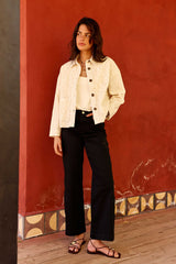 Virginie - Veste droite brodée