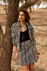 Virginie - Veste droite brodée