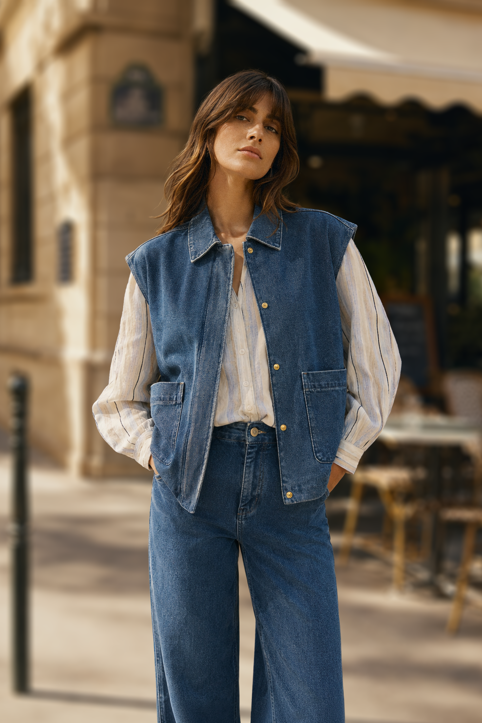 Vaya - Veste sans manches denim